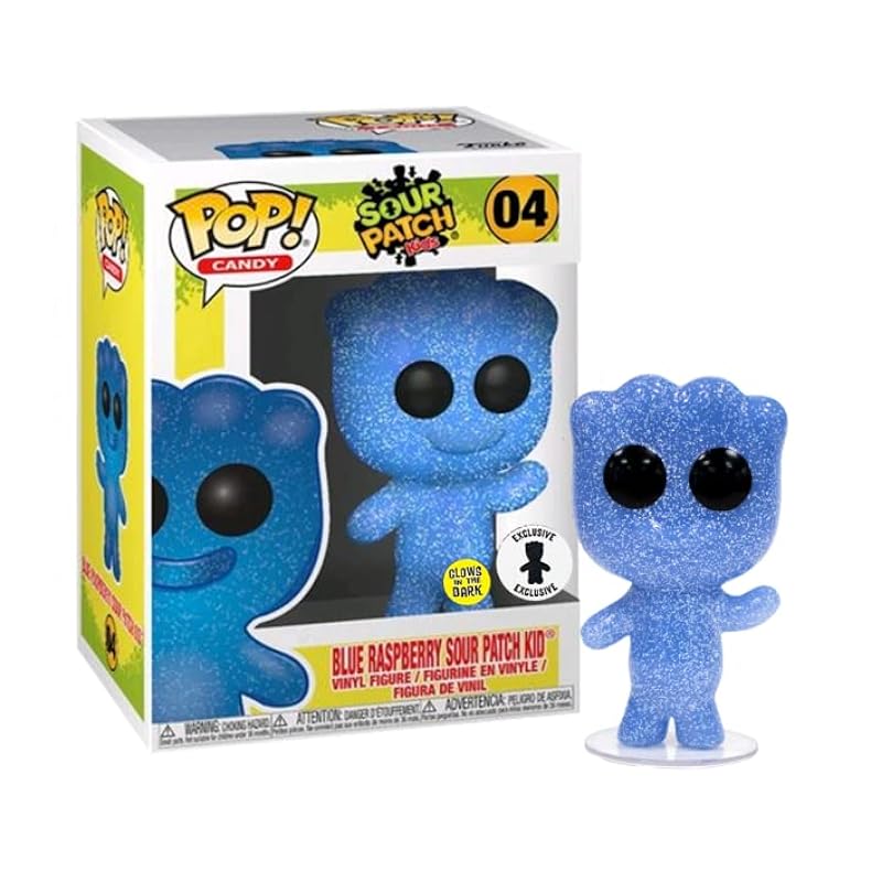 Funko POP! Sour Patch Kids - Blue Raspberry Glow-in-The-Dark Exclusive Bobbleheads Funko