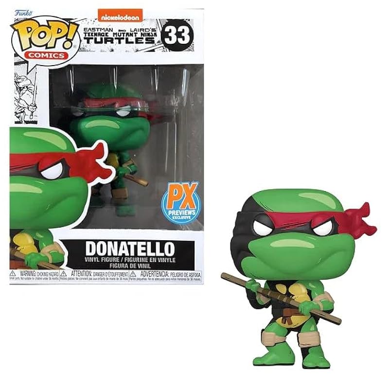 POP Teenage Mutant Ninja Turtles - Donatello (PX Previews Exclusive) Funko Vinyl Figure (Bundled with Compatible Box Protector Case) Funko Bobbleheads