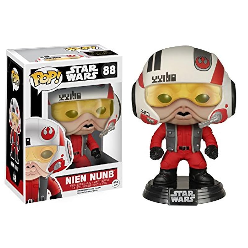 Star Wars 6592 "Pop! Bobble E7 TFA Nien Nunb Figure with Helmet Action Figures Funko