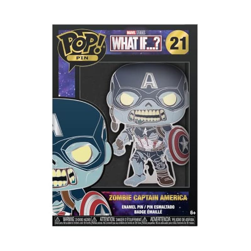 Funko Pop! Pin: Marvel - What If…?, Zombie Captain America Funko Novelty