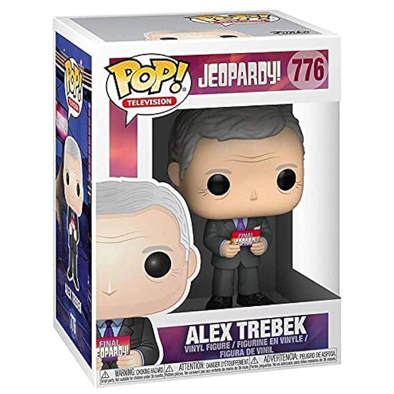 Funko TV: Jeopardy - Alex Trebek Pop! Vinyl Figure (Includes Compatible Pop Box Protector Case) Statues Funko