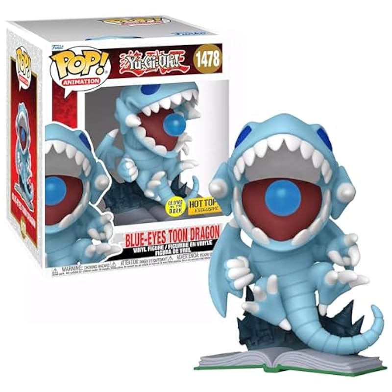 Pop! Animation: Yu-Gi-Oh! - Super Blue-Eyes Toon Dragon *Glow in The Dark* (Hot Topic Exclusive) Funko Bobbleheads