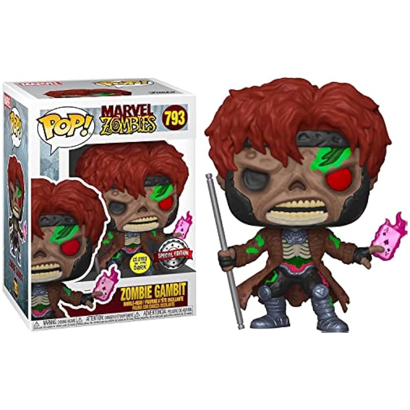 Pop! Marvel Zombies 793 Zombie Gambit Exclusive Funko Bobbleheads