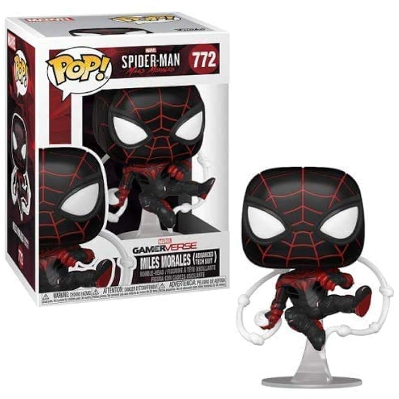Funko Spider-Man Miles Morales Advanced Tech Suit Pop # 772 Marvel Gamerverse Vinyl Figure (Bundled with EcoTek Protector to Protect Display Box) Bobbleheads