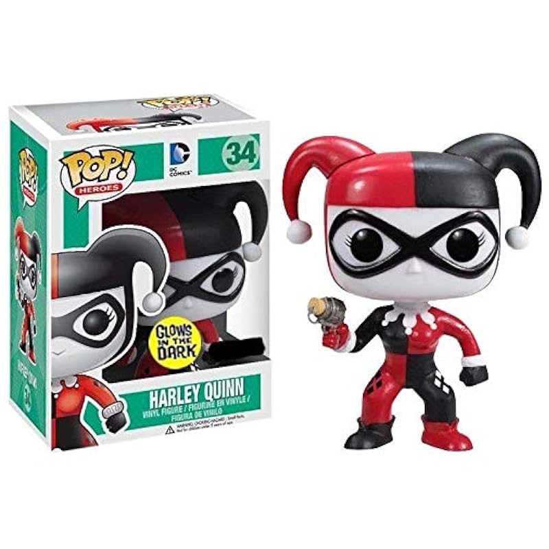 Statues Funko Funko POP Heroes: Harley Quinn Glow-in-The-Dark Vinyl Figure