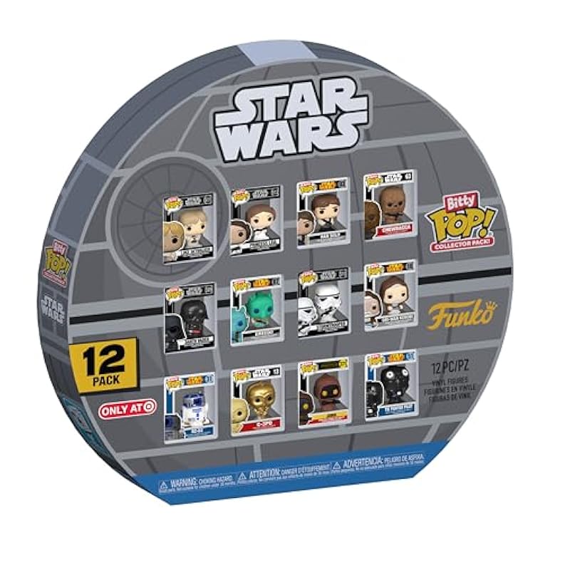 Funko Bitty Pop! Star Wars: A New Hope - 12pc Multipack - 0.9 Inch (2.2 cm) Collectible Stackable Display Shelf Included - Gift Idea Party Bag Stocking - Cake Topper - Movies Fans Funko Cake & Cupcake Toppers
