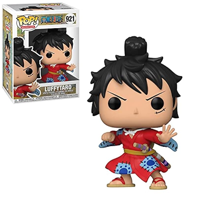 POP One Piece - Luffytaro Luffy in Kimono Funko Pop! Vinyl Figure (Bundled with Compatible Pop Box Protector Case), Multied, 3.75 inches Funko Action Figures