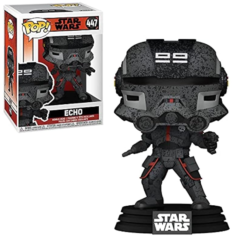POP Star Wars: Bad Batch - Echo Funko Pop! Vinyl Figure (Bundled with Compatible Pop Box Protector Case) 3.75 inches Funko Bobbleheads