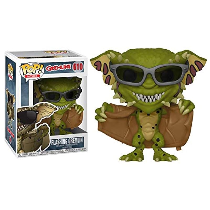 Bobbleheads Funko Funko Flashing Gremlin with Coat and Sunglasses + Pop Protector: Gremlins 2 Pop! Movies Retro Vinyl Figure (Gift Set Bundled with ToyBop Box Protector Collector Case)