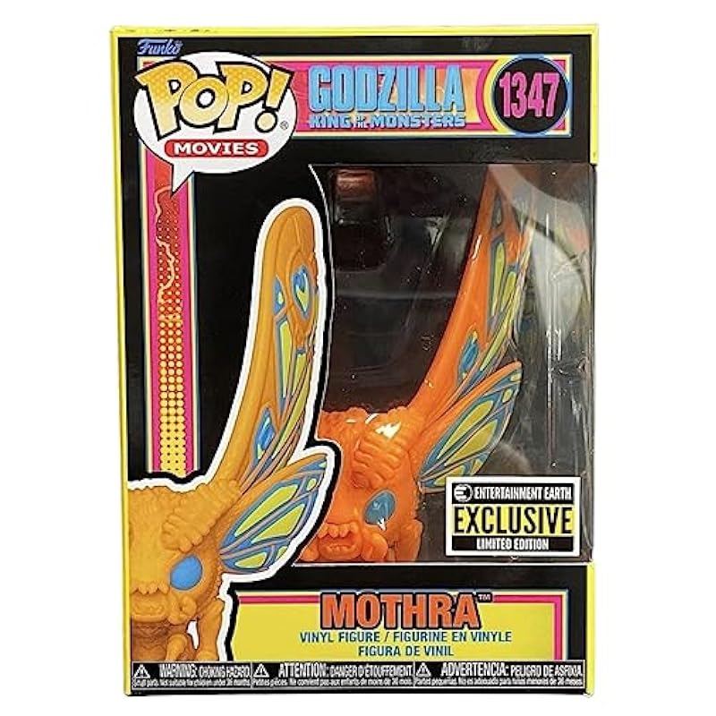 Action Figures Funko Funko! Godzilla Mothra Black Light Pop! Vinyl Figure - Entertainment Earth Exclusive