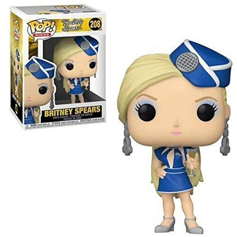 POP Britney Spears - Toxic (Stewardess) Funko Pop! Vinyl Figure (Bundled with Compatible Pop Box Protector Case), Multied, 3.75 inches Funko Bobbleheads