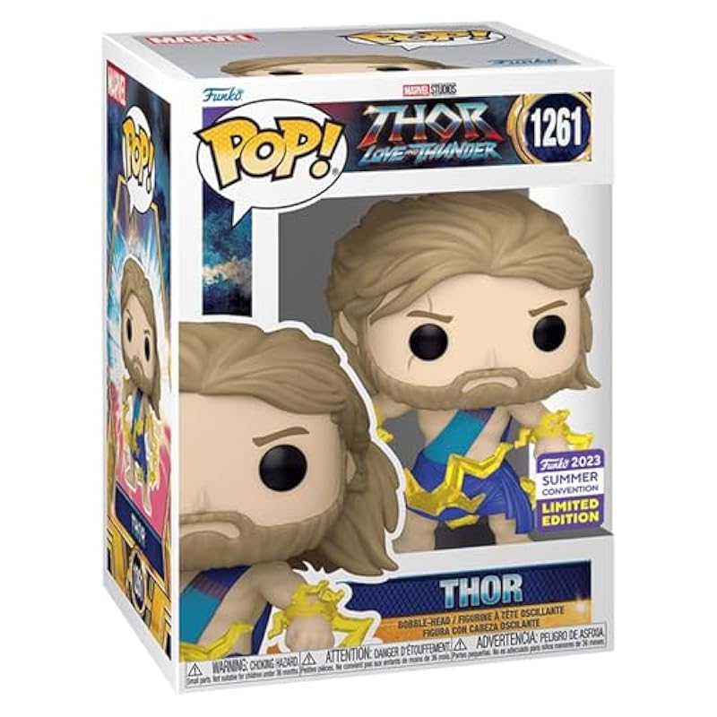 Funko Pop! Marvel: Thor Love & Thunder - Thor in Toga 2023 Summer Convention Multi Exclusive Vinyl Figure #1261 Funko Action Figures