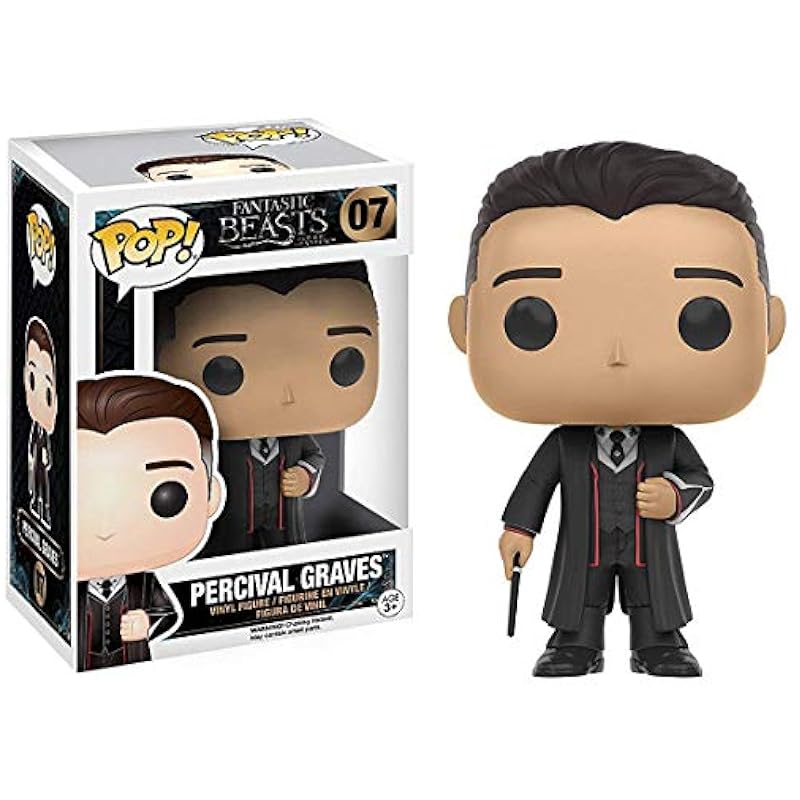 Bobbleheads Funko Percival Graves: Fantastic Beasts & Where to Find Them x Funko POP! Vinyl Figure & 1 PET Plastic Graphical Protector Bundle [#007 / 10407 - B]