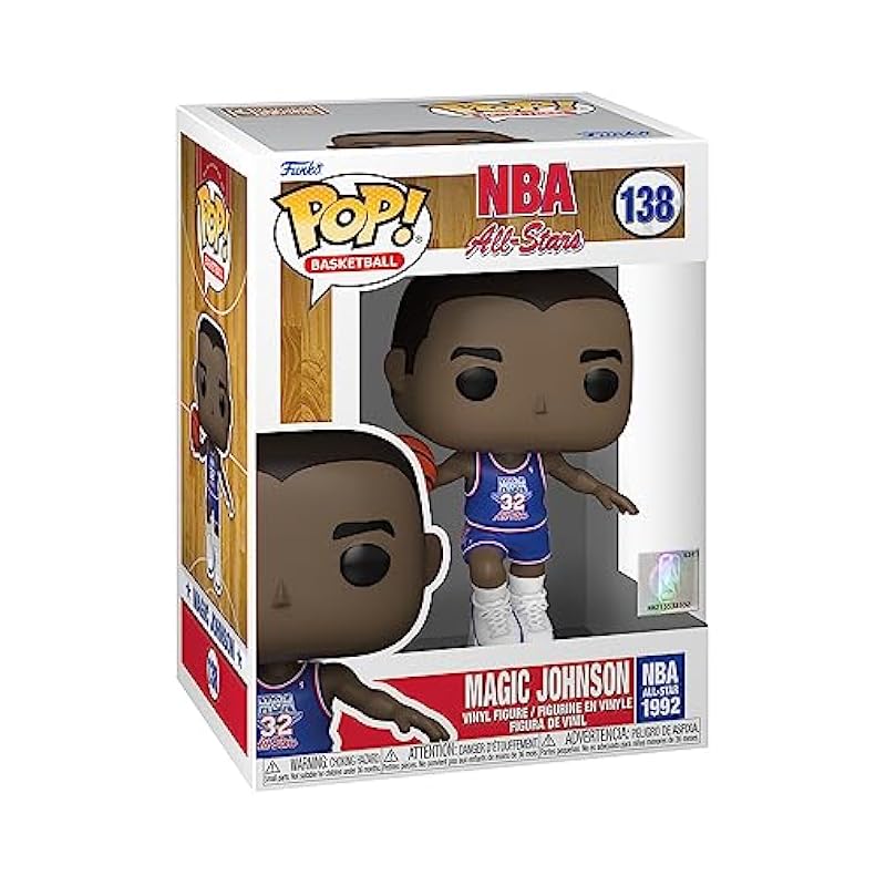 Funko Pop! NBA: Legends - Magic Johnson, Blue All Star Uniform 1991 Funko Toys & Game Room
