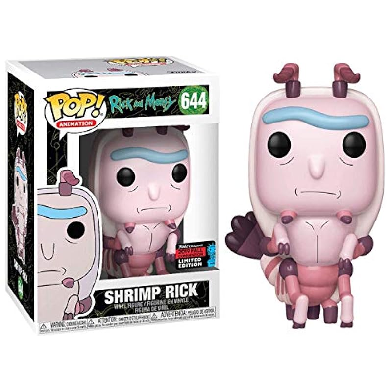 Action Figures Funko Funko Pop! Rick and Morty Shrimp Rick 644 NYCC Shared Sticker Exclusive