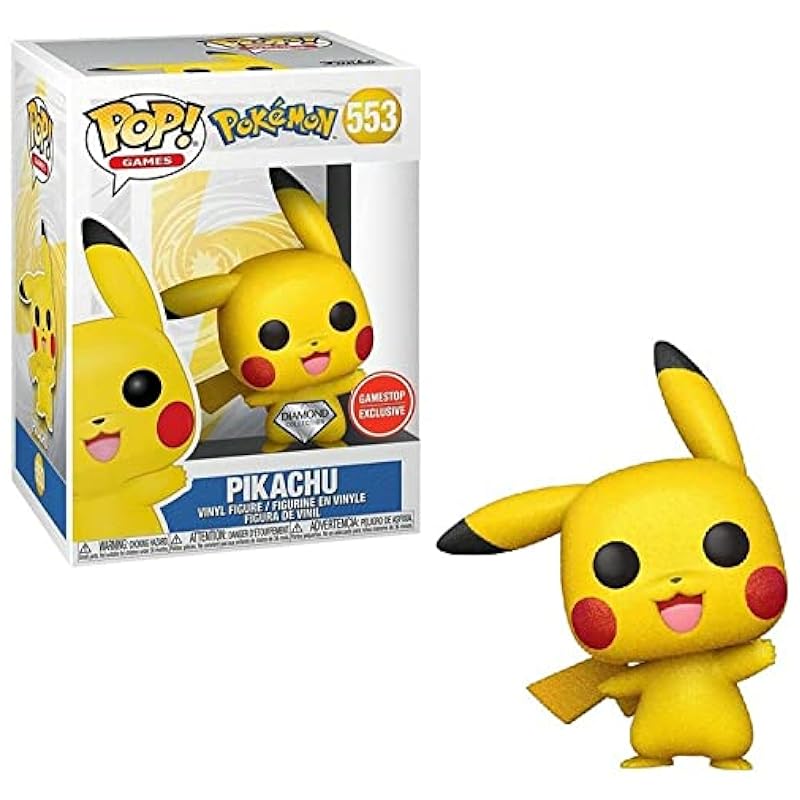 Funko Pop! Games Pokemon Pikachu Waving - Diamond Collection Funko Bobbleheads