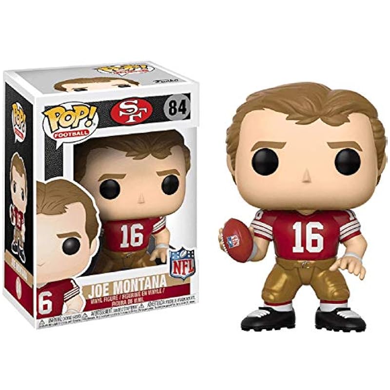 Funko Toys & Game Room Joe Montana (49ers Home) Funko Vinyl Figure (Bundled with Compatible Box Protector Case)