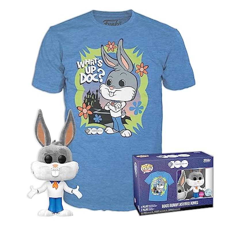 POP! & Tee: WB100 - Bugs Bunny as Fred - S Funko Bobbleheads