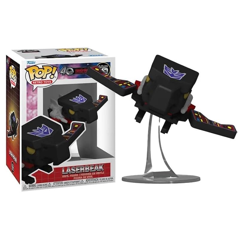 Bobbleheads Funko Funko Pop Transformers Generation 1 + Protector: Pop! Retro Toys Vinyl Figure (Gift Set Bundled with ToyBop Box Protector Collector Case) (Laserbeak)