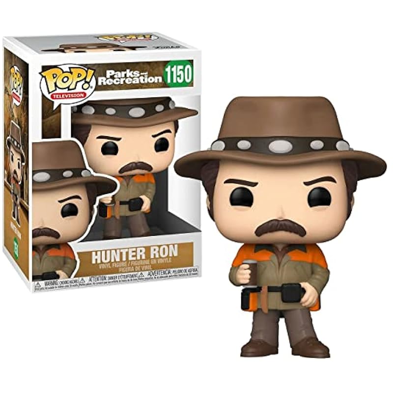 POP Parks and Rec - Hunter Ron Swanson Funko Vinyl Figure (Bundled with Compatible Box Protector Case) Funko Bobbleheads