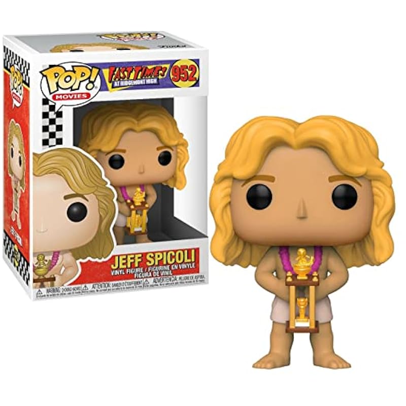 POP Fast Times at Ridgemont High - Jeff Spicoli with Trophy Funko Vinyl Figure (Bundled with Compatible Box Protector Case) Funko Bobbleheads